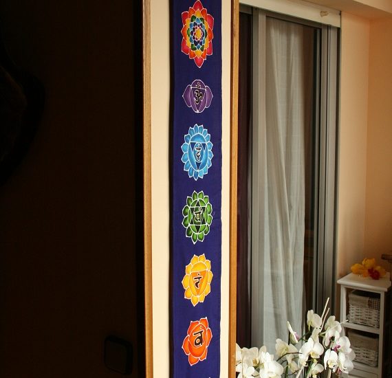 Banderin Chakras grande azul