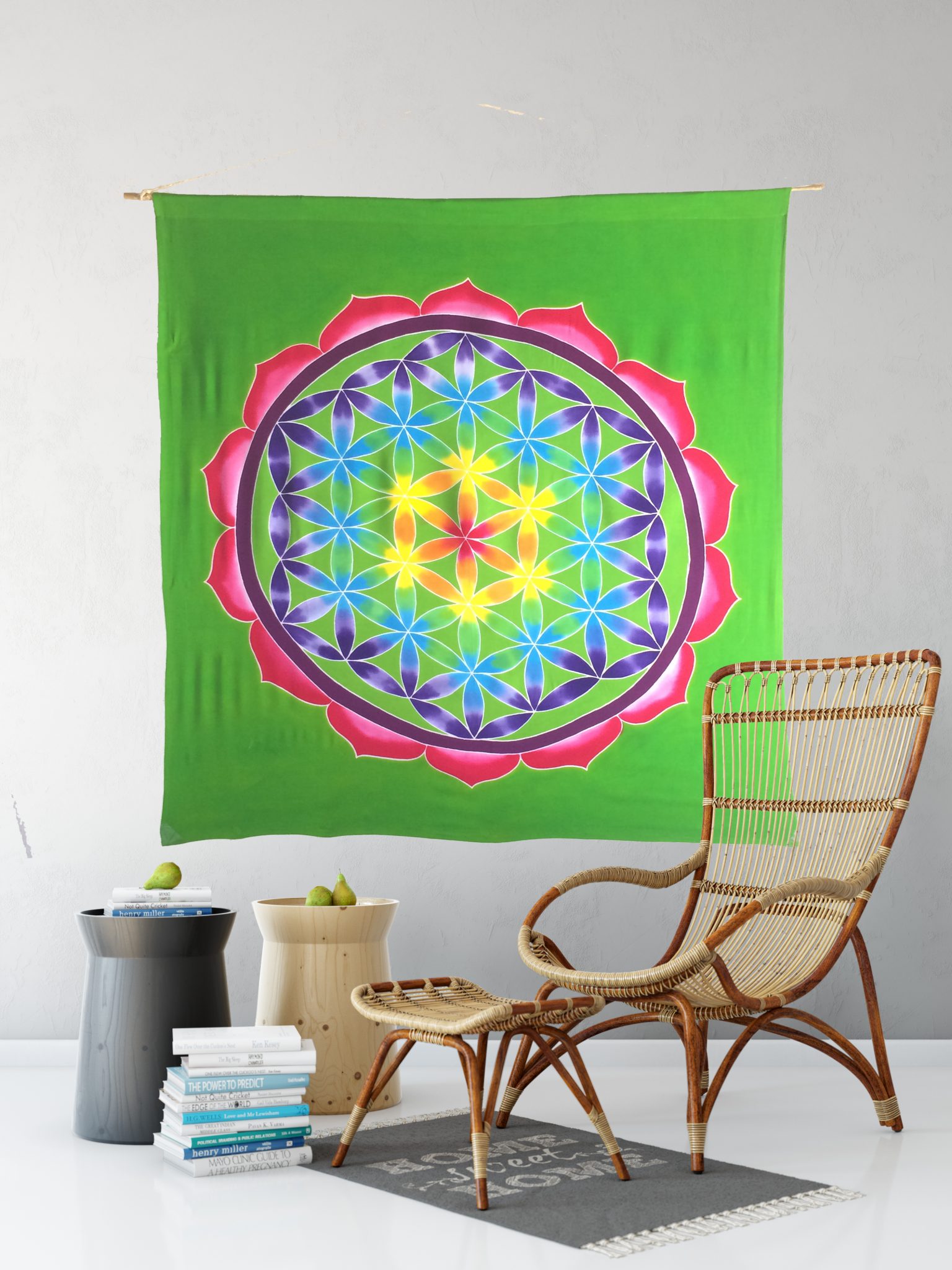 Flor de la vida batik verde flor de la vida batik verde