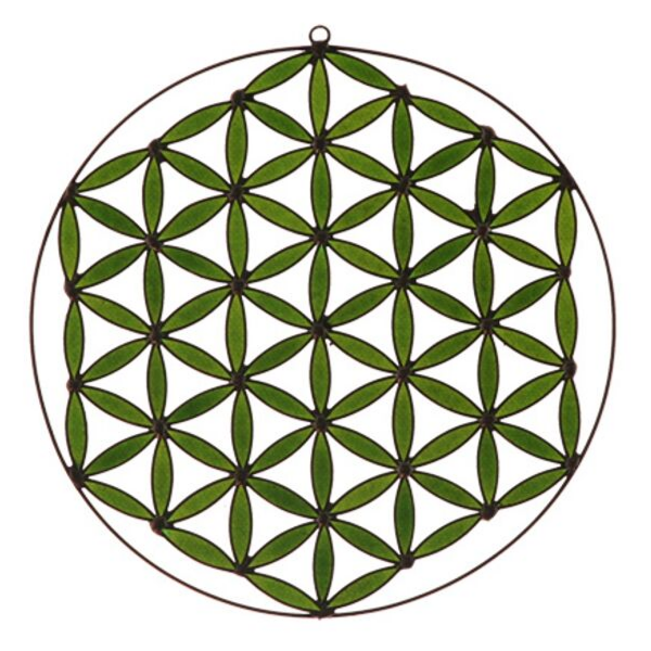 Flor de la vida anahata verde