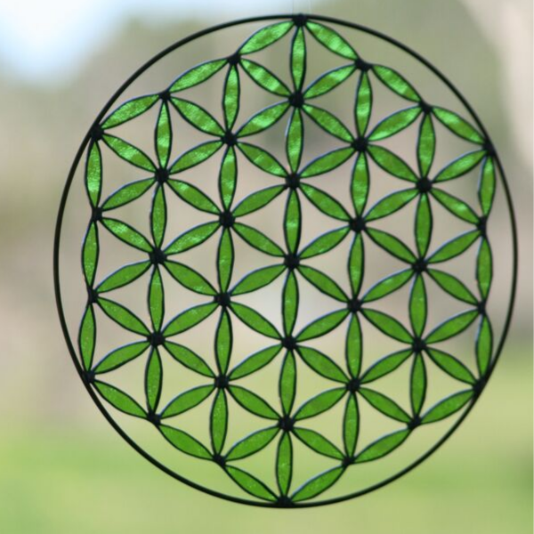 armonizador de la flor de la vida anahata verde