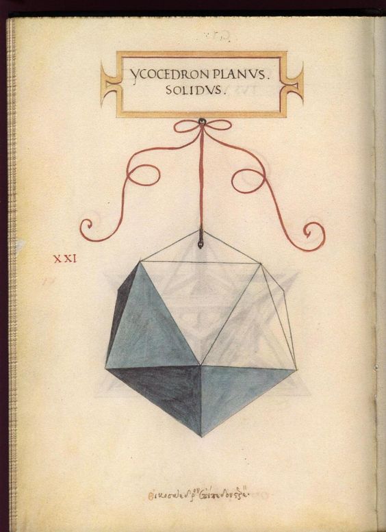 solidos platonicos icosaedro leonardo da vinci